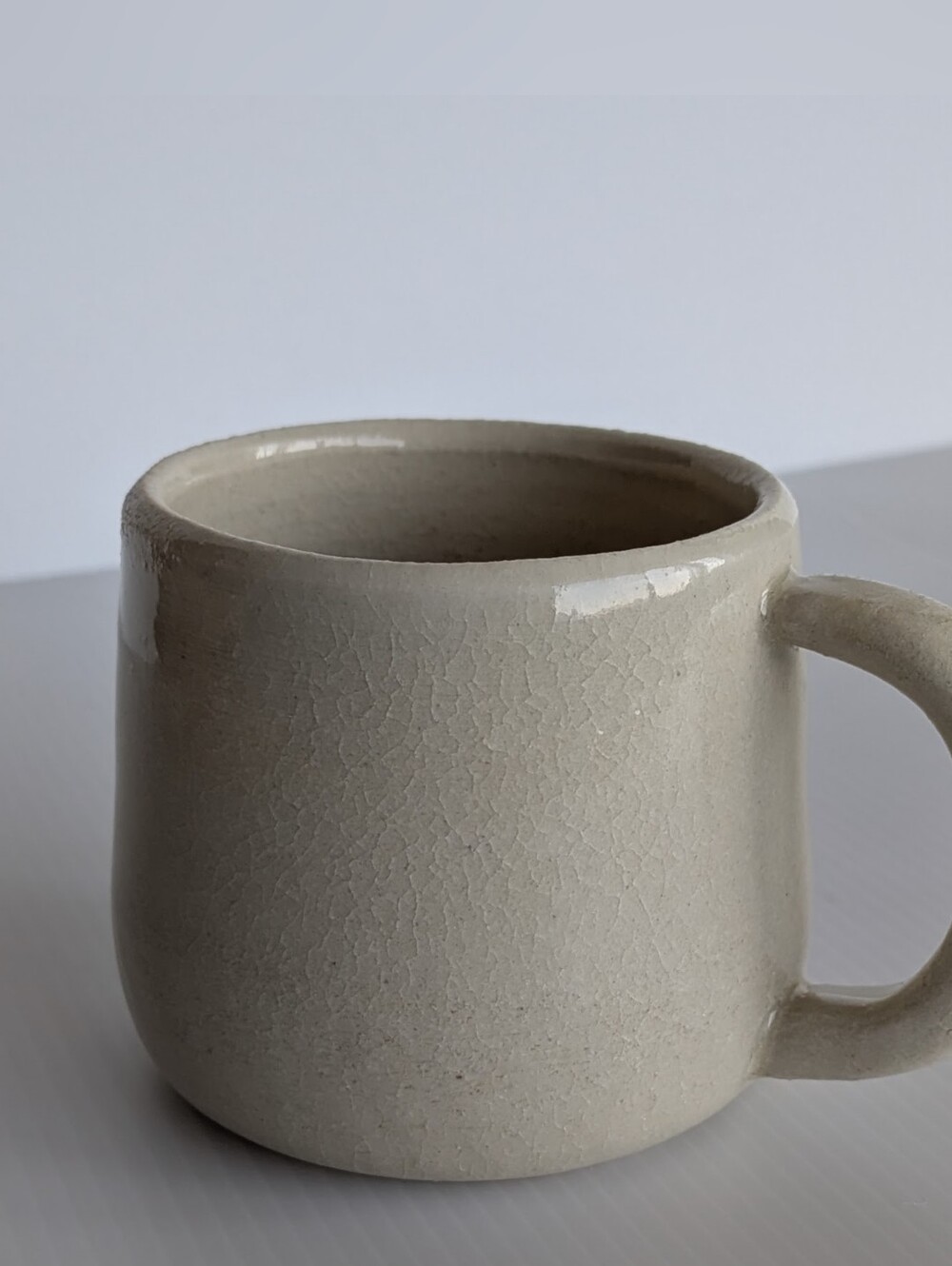 Rustic Studio Pottery Mug Handmade Stoneware Abstract Tree Ceramic Cup - Picture 8 of 10